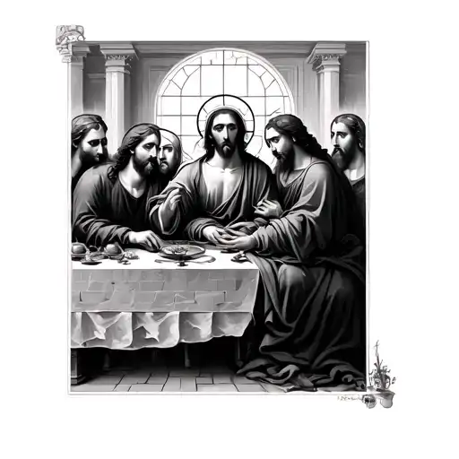 Last Supper tattoo design idea