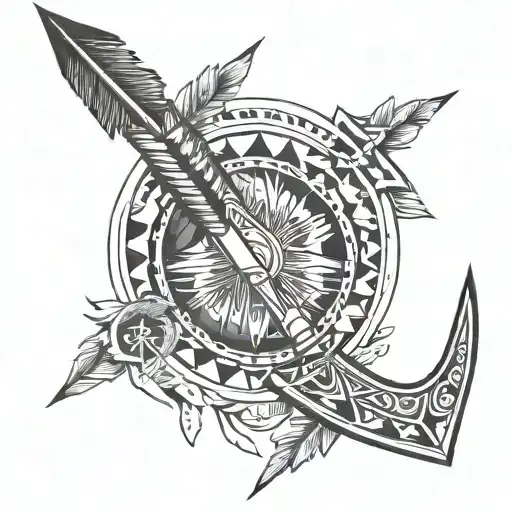 Native American Arrow tattoo design idea