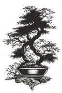 bonsai tree tattoo design idea