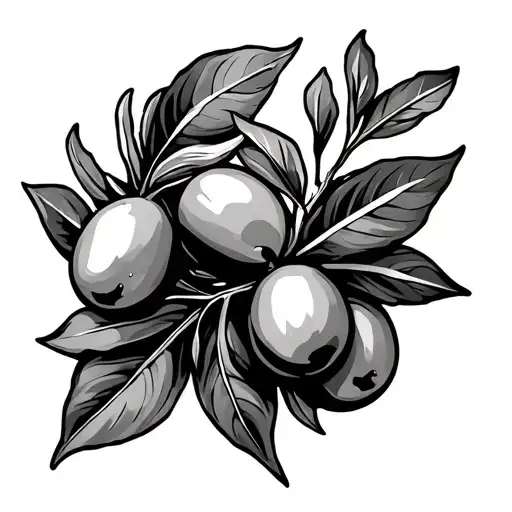 70x7 with an olive branch tattoo design idea