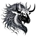 virgo, Aquarius, Taurus zodiac sign tattoo design idea