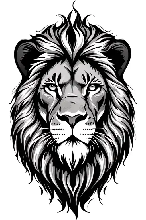 Lion head tattoo design idea