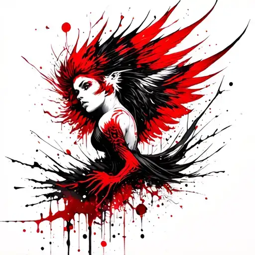 Phoenix Feminin tattoo design idea