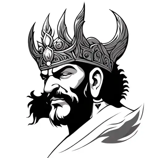 KING RAVANA tattoo design idea