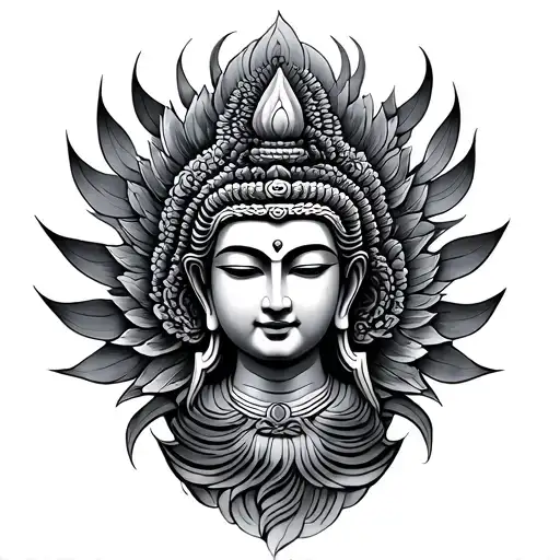 Bodhisattva tattoo design idea