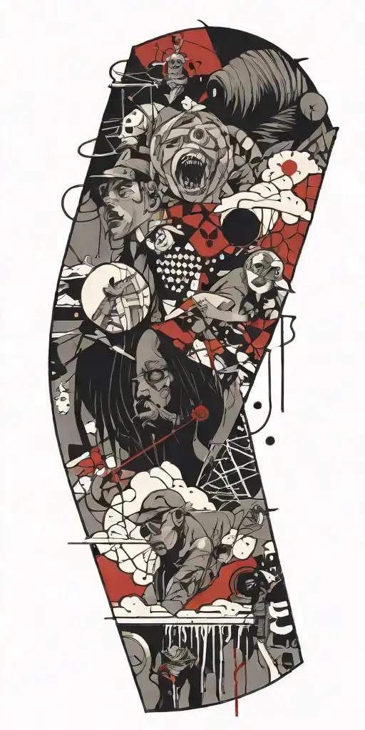 comic strip tattoo design idea