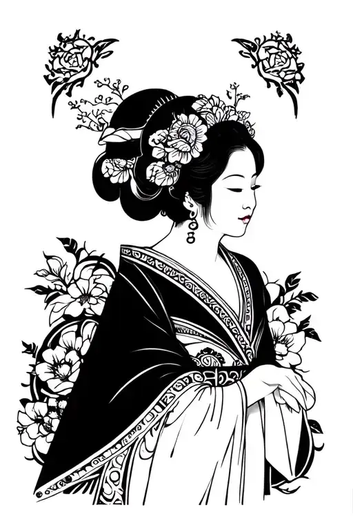 Santa Maria del Fiore and Geisha tattoo design idea