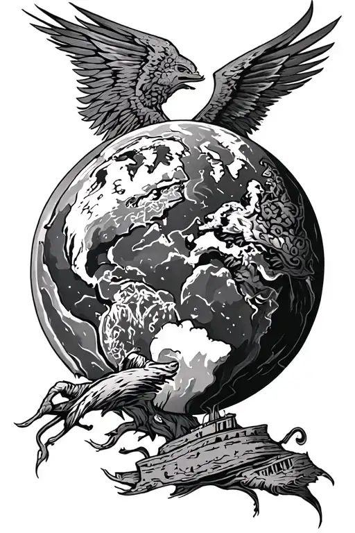 7 Old wonder of the world tattoo design idea
