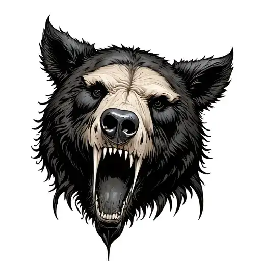 scar from bear claw mark tattoo design idea