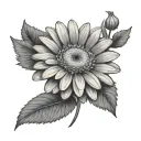 Gerbera Daisy tattoo design idea