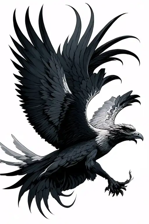 Ave Fenix ​​flying tattoo design idea