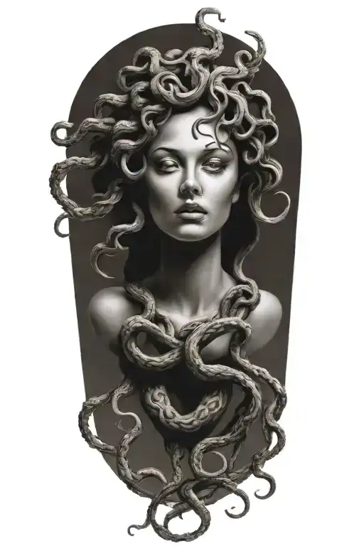 Medusa head tattoo design idea
