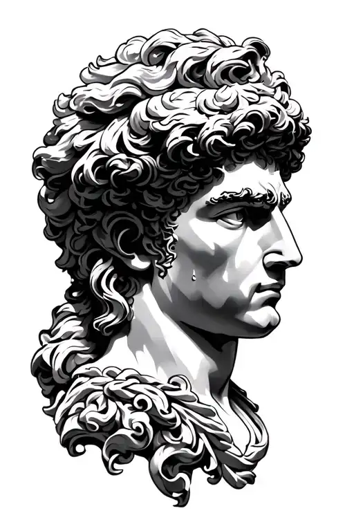 apollo greek god tattoo design idea