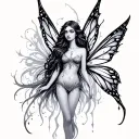 mystical fairy tattoo design idea