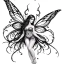mystical fairy tattoo design idea