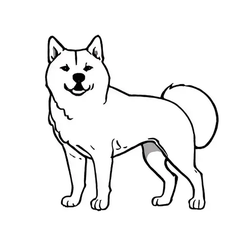 Akita inu tattoo design idea