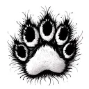cat paw print tattoo design idea