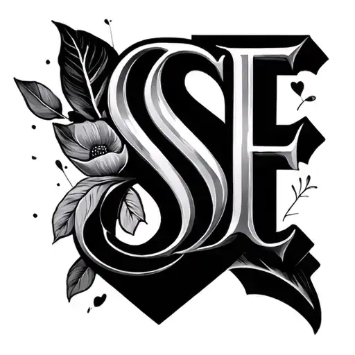 Initials SSF. And the letters: Live, Laugh and Love. tattoo design idea