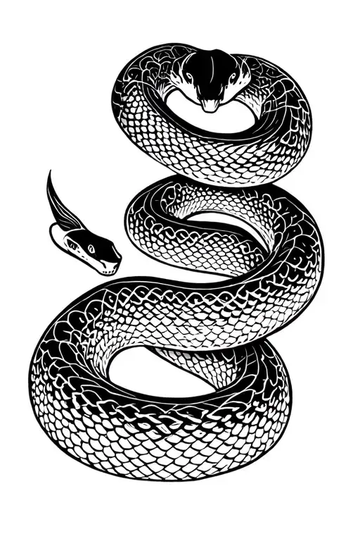 Black Mamba snake tattoo design idea