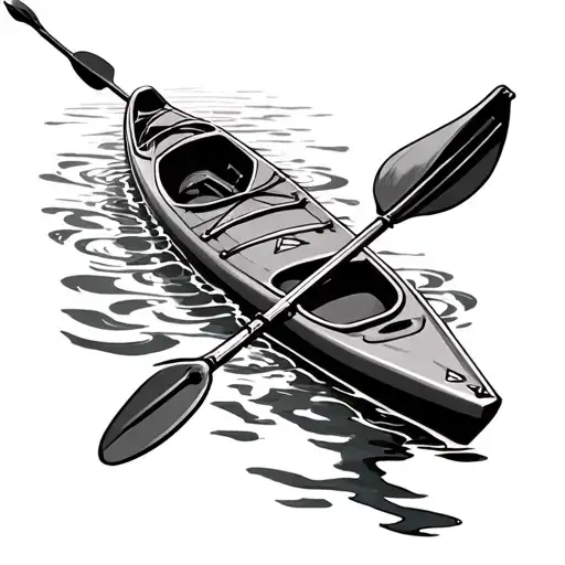 Kayak tattoo design idea