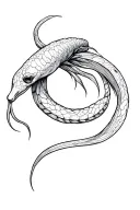 ribbon eel  tattoo design idea