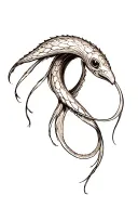 ribbon eel  tattoo design idea