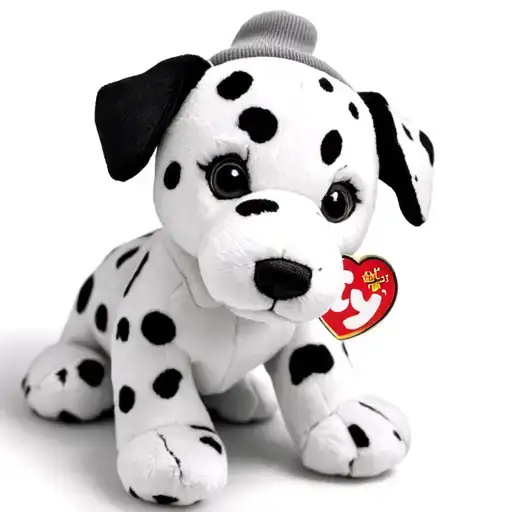 TY Pluffies 2007 Dotters Dalmatian Plush Puppy Dog Spots White Beanie Sewn Eyes tattoo design idea