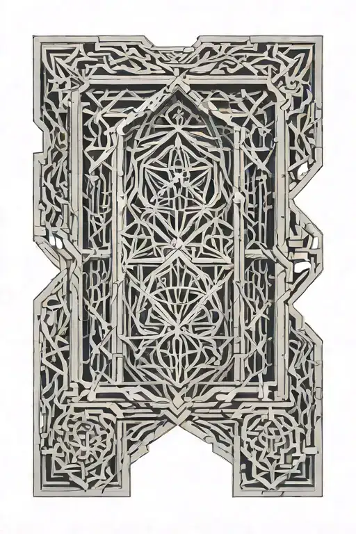 doors of durin tattoo design idea