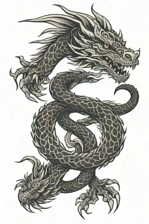 ouroboros dragon tattoo design idea