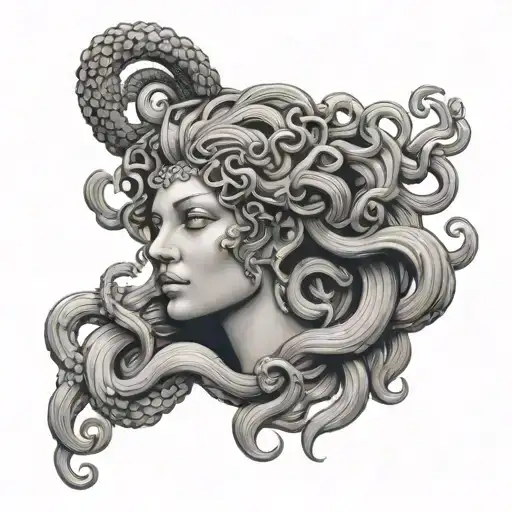 medusa head tattoo design idea