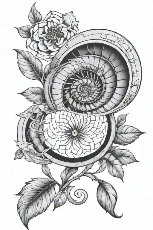 fibonacci sequence tattoo design idea