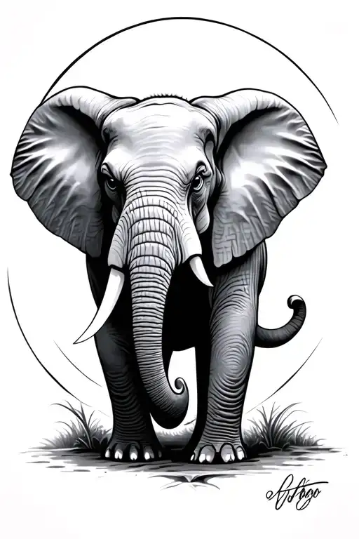 Angry Elephant Tattoo tattoo design idea