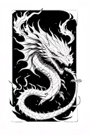 Dragon and fireball tattoo design idea