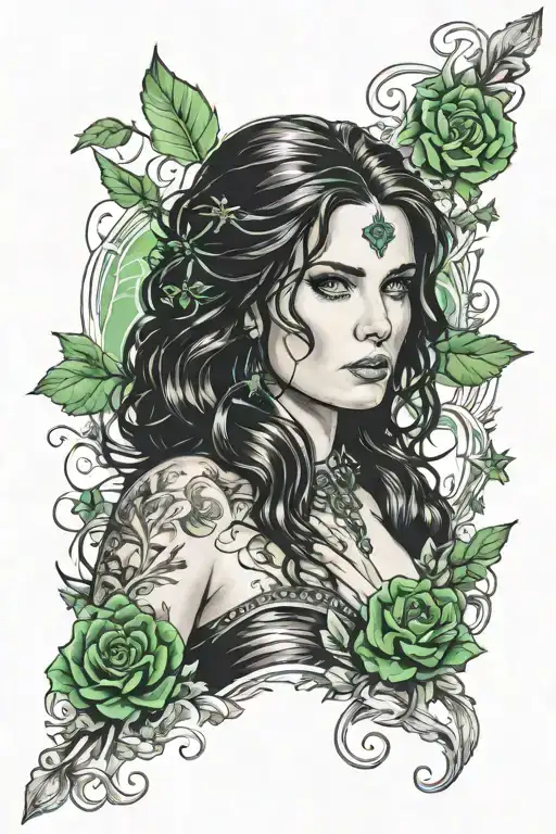wind forearm tattoo yennefer of vengerberg with green eyes and elvis presley theme with a 1 million paco rabanne and cas tattoo design idea