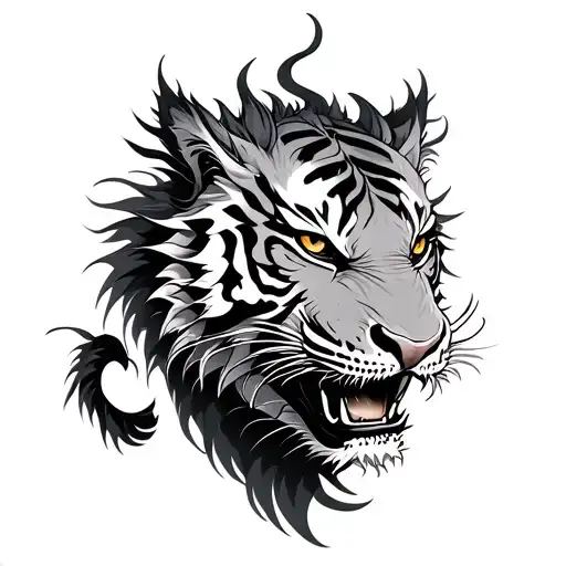 dragon and tiger tattoo design idea