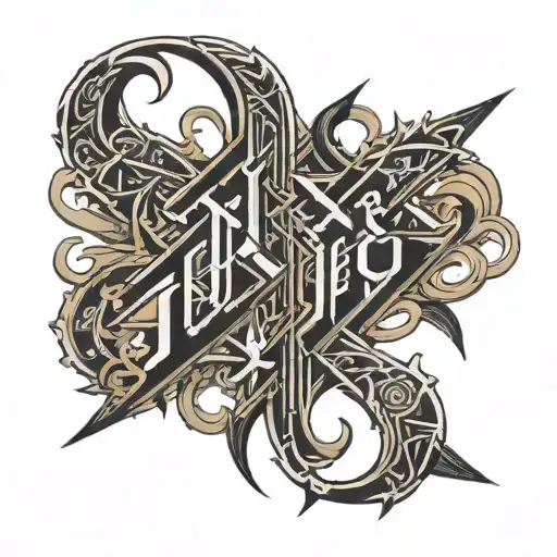 runic script tattoo design idea