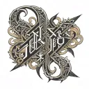 runic script tattoo design idea