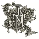 runic script tattoo design idea