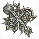 runic script tattoo design idea