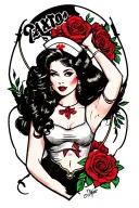 pinup nurse tattoo design idea