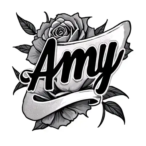 the name Amy tattoo design idea