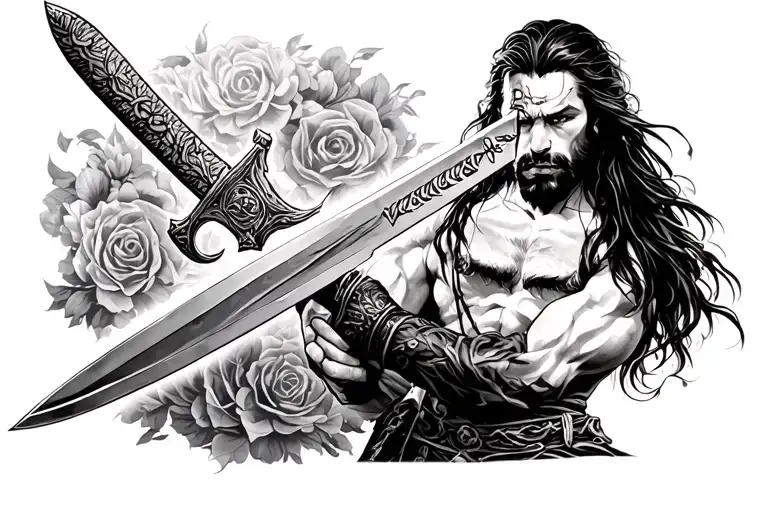 Ali Sword tattoo design idea