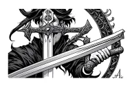 Ali Sword tattoo design idea
