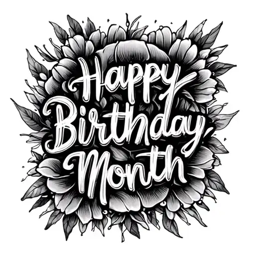 Birthday Month tattoo design idea