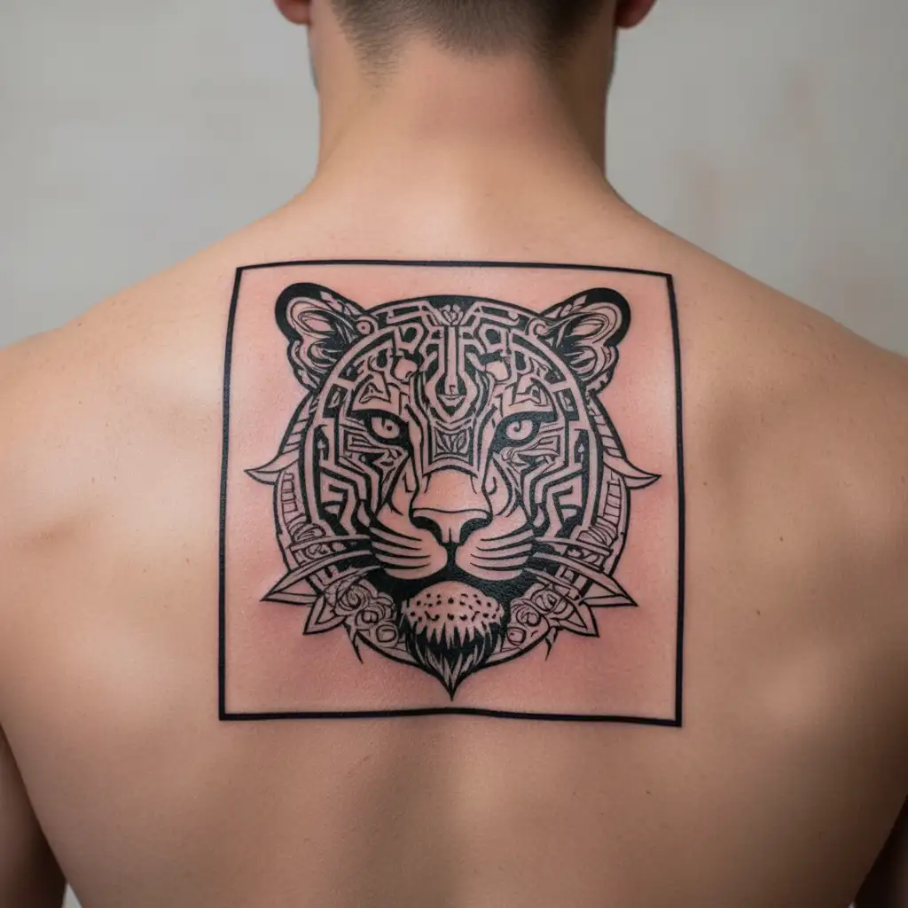 Aztec jaguar warrior tattoo design idea
