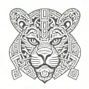 Aztec jaguar warrior tattoo design idea