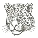 Aztec jaguar warrior tattoo design idea