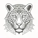 Aztec jaguar warrior tattoo design idea