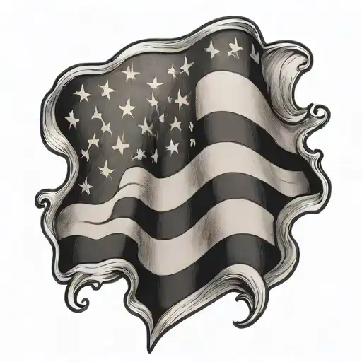 USA Flag tattoo design idea