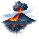 Vesuvius erupting tattoo design idea